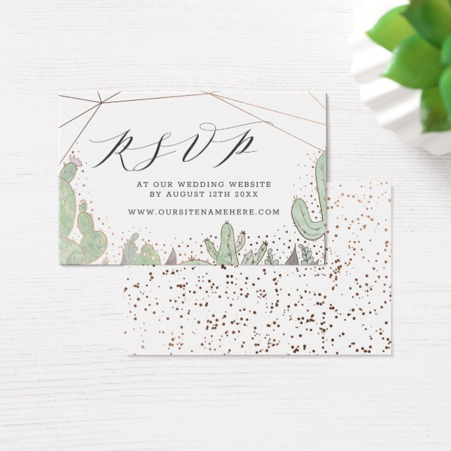 Cactus & Succuls Sitio Web RSVP Insertar Tarjetas (Escritorio)