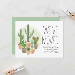Cactus Suculenta Nueva Invitación De Movimiento Ho