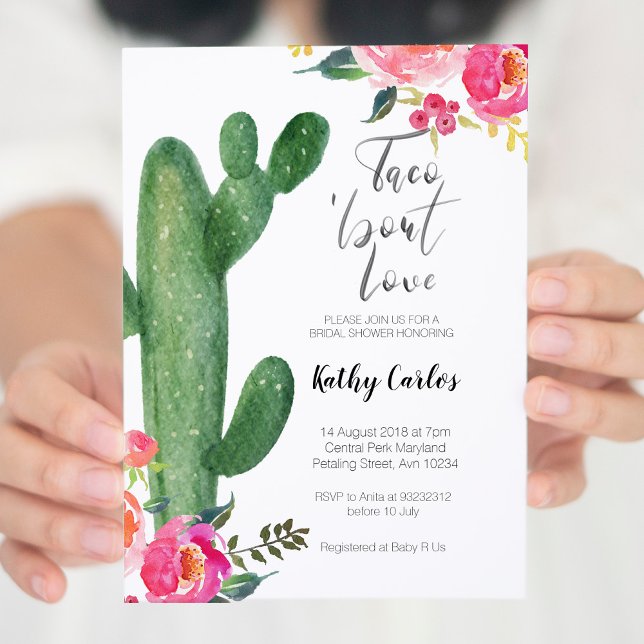 Cactus Taco acerca de la invitación a la ducha de  (Subido por el creador)