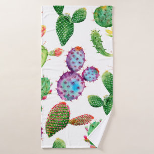 Cactus tropical pintado a mano con acuarela. Sin i