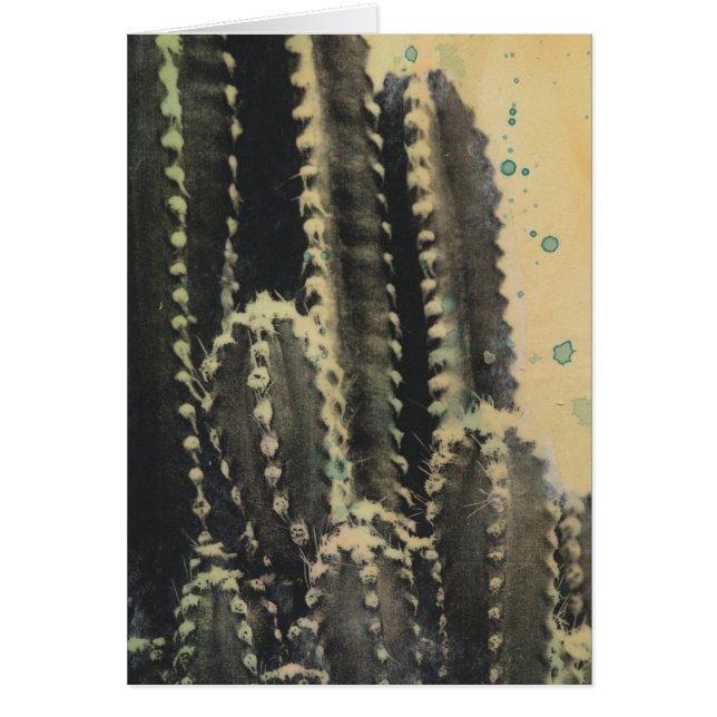 Cactus verdes sobre fondo amarillo (Frente)