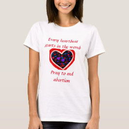 Cada camiseta del latido del corazón