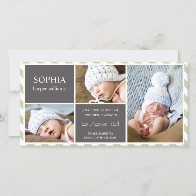 CADA DÍA BEBÉ | ANUNCIO DE NACIMIENTO (Anverso)