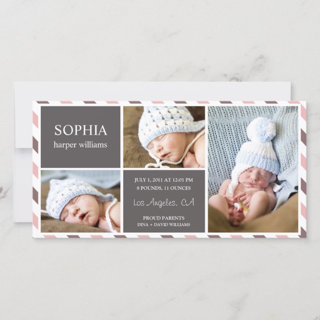 CADA DÍA BEBÉ | ANUNCIO DE NACIMIENTO (Anverso)