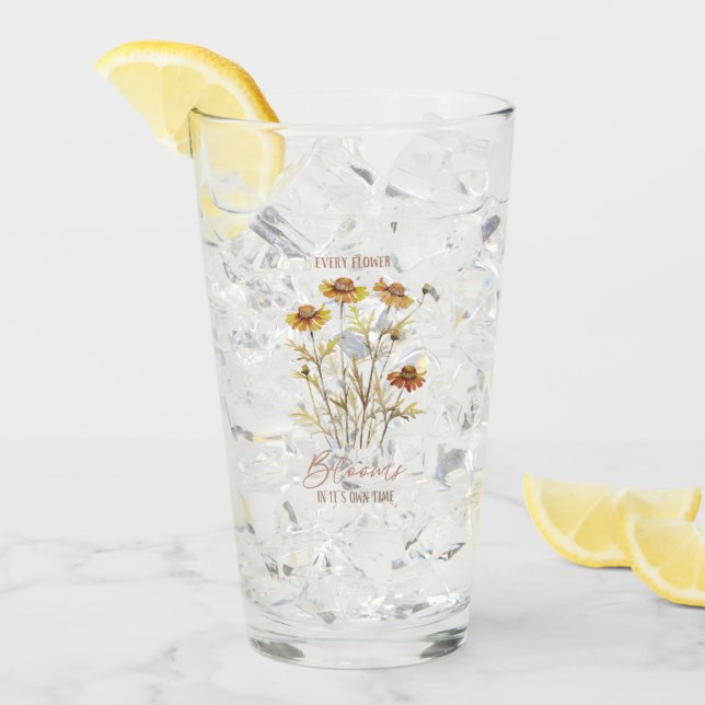 Cada flor florece en su propio tiempo -floral rúst (Anverso (hielo))