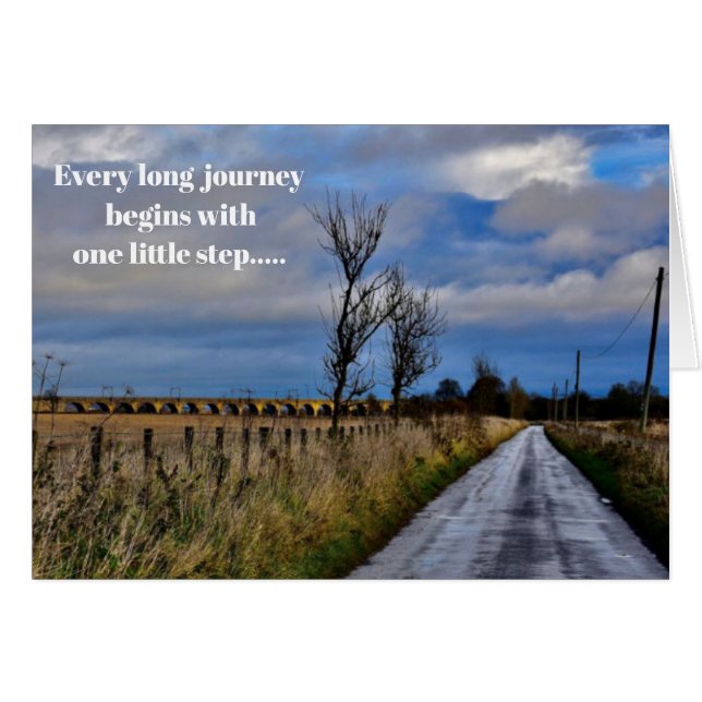 Cada largo viaje empieza con un pequeño paso (Anverso (Horizontal))