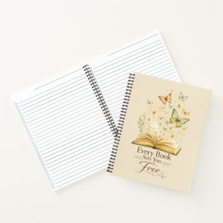 Cada libro te libera | Cuaderno Mariposa de libro