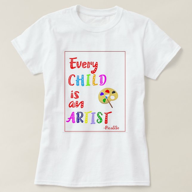 Cada niño es una camiseta de cita artística (Diseño del anverso)