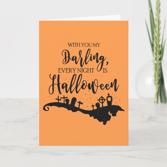 Cada noche es tarjeta gráfica de Halloween (Anverso)