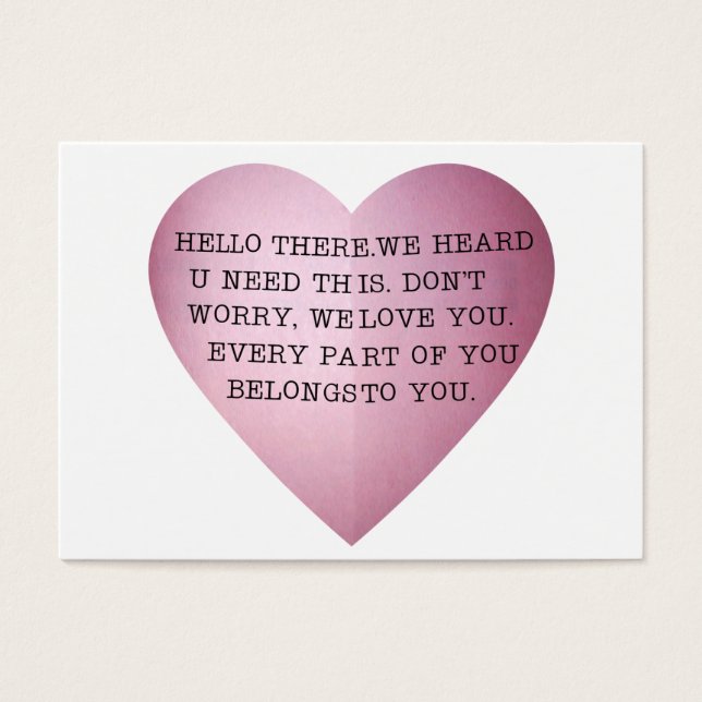 CADA PARTE DE TI PERTENECE A TI. (Frente)