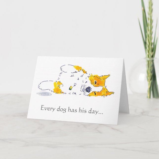 Cada perro tiene su tarjeta del Corgi del día (Anverso)