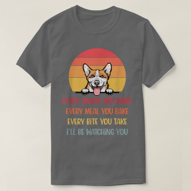 Cada refrigerio que haces una camiseta de perro de (Diseño del anverso)