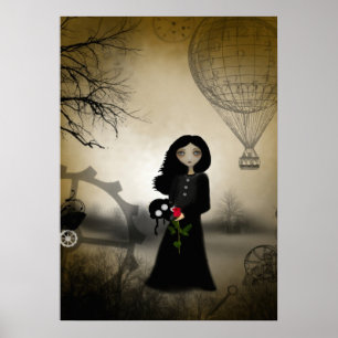Cada Rosa tiene su Poster de arte de Steampunk Tho