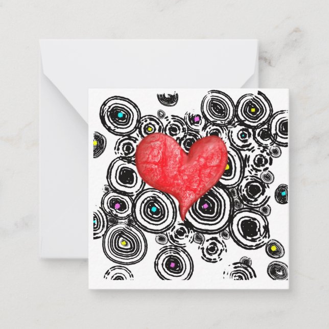 Cada tarjeta de nota de fecha con corazón (Anverso)