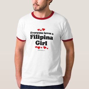 Cada uno ama una camiseta del chica de la filipina