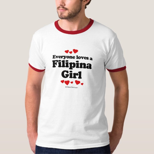 Cada uno ama una camiseta del chica de la filipina (Anverso)