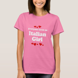 Cada uno ama una camiseta italiana del chica