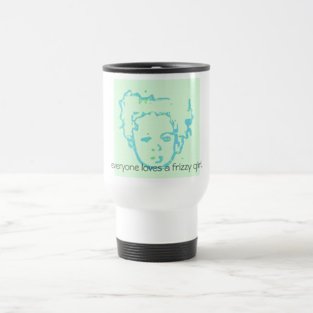 Cada uno ama una taza muy rizada del chica (Centro)