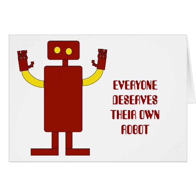 CADA UNO MERECE SU PROPIO ROBOT (Anverso (Horizontal))