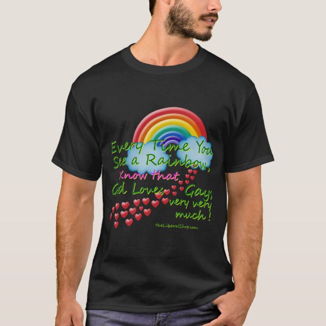 Cada vez que veas un Arcoiris Camiseta Básica Oscu (Anverso)