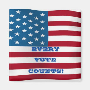 ¡Cada Voto Cuenta! - Imán de la plaza