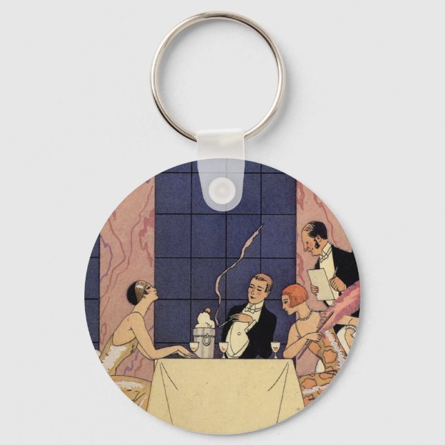 Cadena Art Deco de llavero fino (Anverso)