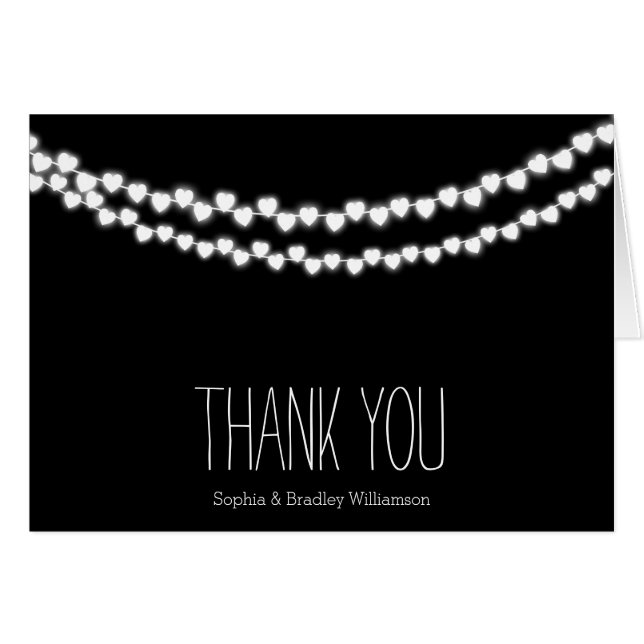 Cadena de corazones Gracias (Anverso (Horizontal))