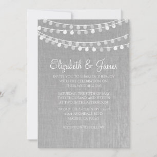 Cadena de invitaciones de matrimonio de luces