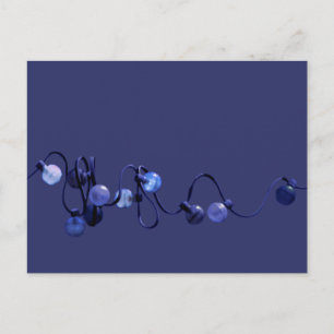 Cadena de la postal azul de luces