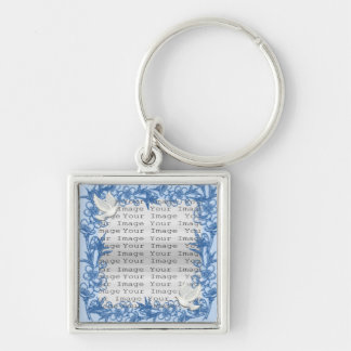 Cadena de llavero cuadrada del Boda del Personaliz