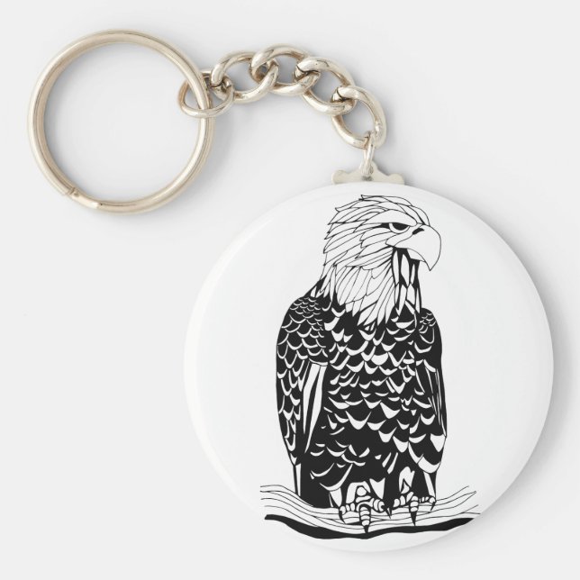 Cadena de llavero de águila (Frente)