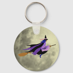 Cadena de llavero de bruja voladora