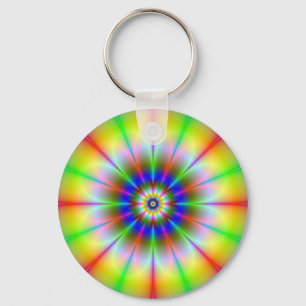 Cadena de llavero de flor brillante