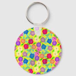 Cadena de llavero de flor de geranio