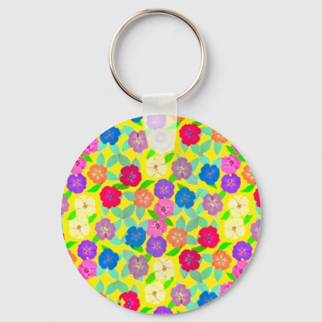 Cadena de llavero de flor de geranio (Anverso)