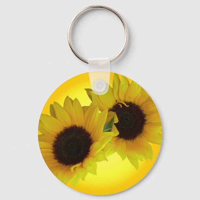 Cadena de llavero de girasol Regalos de flores ama (Anverso)
