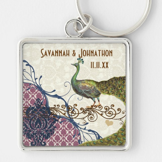 Cadena de llavero de mecha de frambuesa de la mari (Frente)