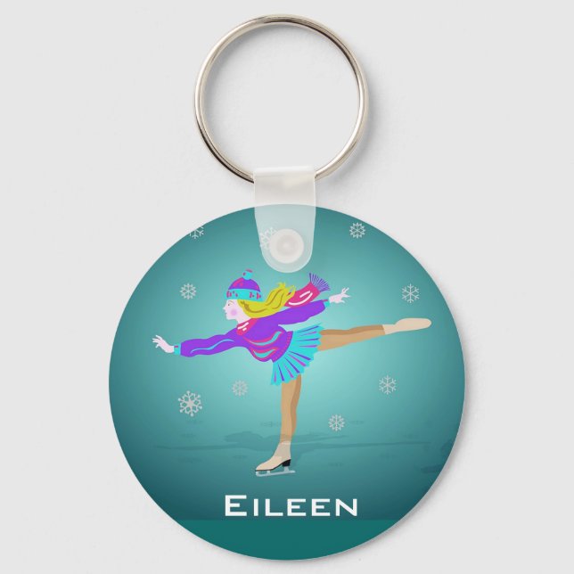 Cadena de llavero de patinaje sobre hielo (Anverso)