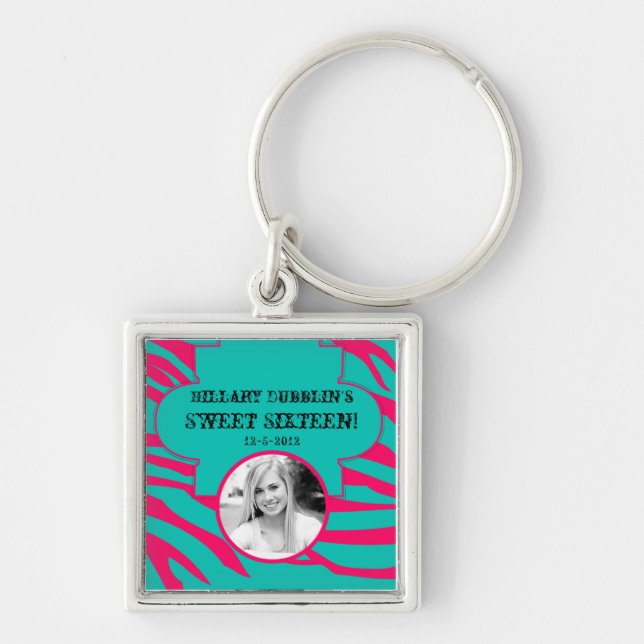 Cadena de llavero de patrón animal de impresión de (Frente)