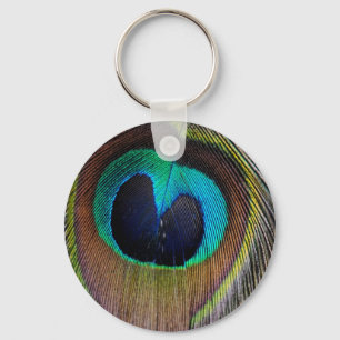 Cadena de llavero de pavo real