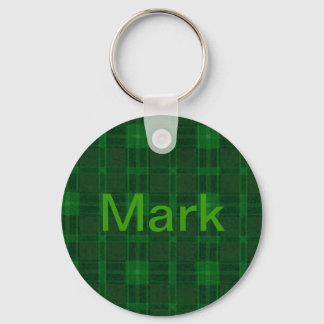 Cadena de llavero de plástico verde personalizado