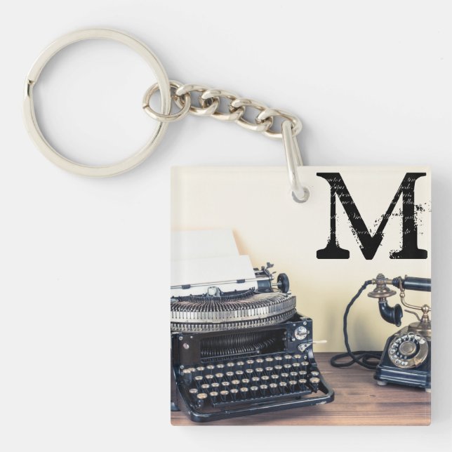 Cadena de llavero de teléfono victoriano de escrit (Frente)