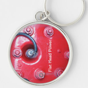 Cadena de llavero del motor de cabeza plana