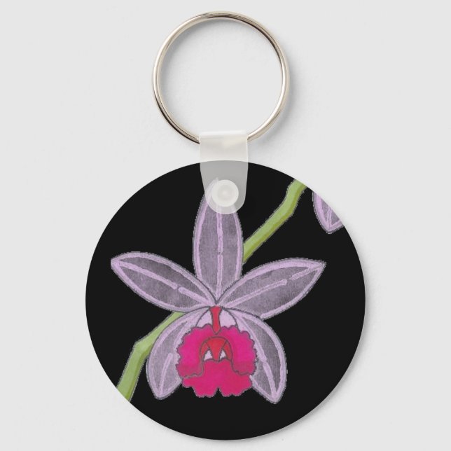 Cadena de llavero del Personalizado de flores de o (Anverso)