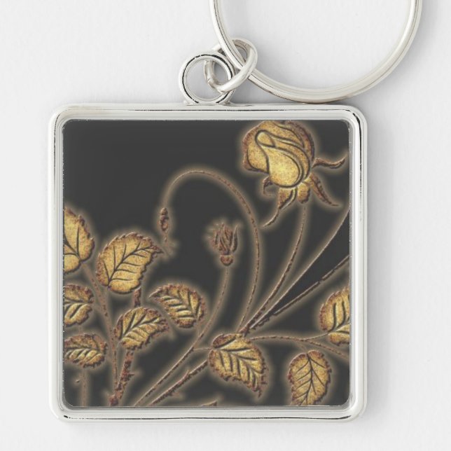 Cadena de llavero floral Golden Vines (Frente)