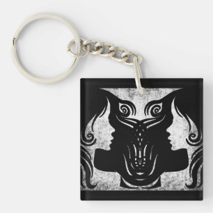 Cadena de llavero zodiacal signo Géminis