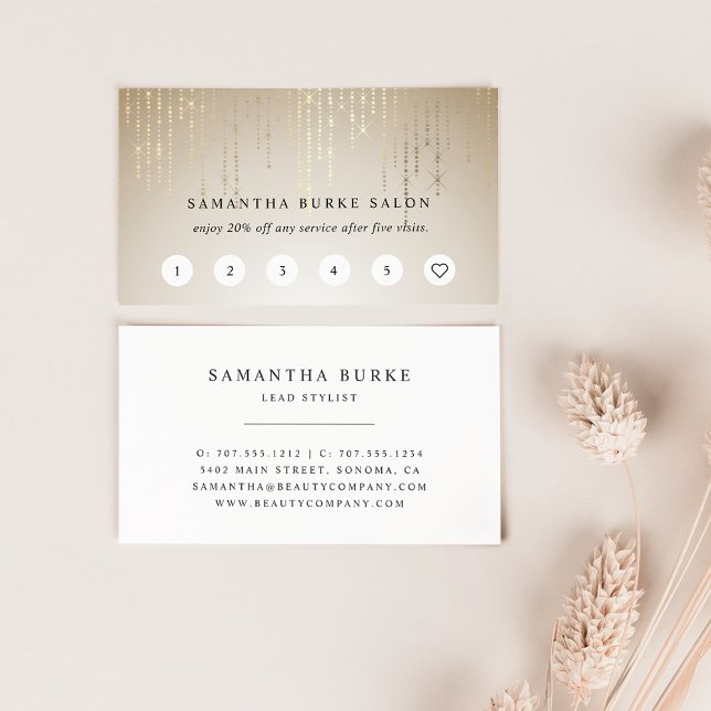 Cadena de lluvia dorada ilumina tarjetas de fideli (Subido por el creador)