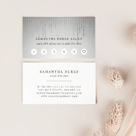 Cadena de lluvia plateada ilumina tarjetas de fide