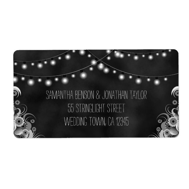 Cadena De Luces Chalkboard Grandes Etiquetas De Bo (Frente)