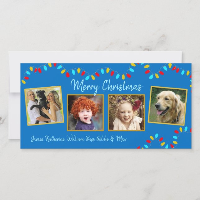 Cadena de luces Cuatro tarjetas de Navidades de la (Anverso)